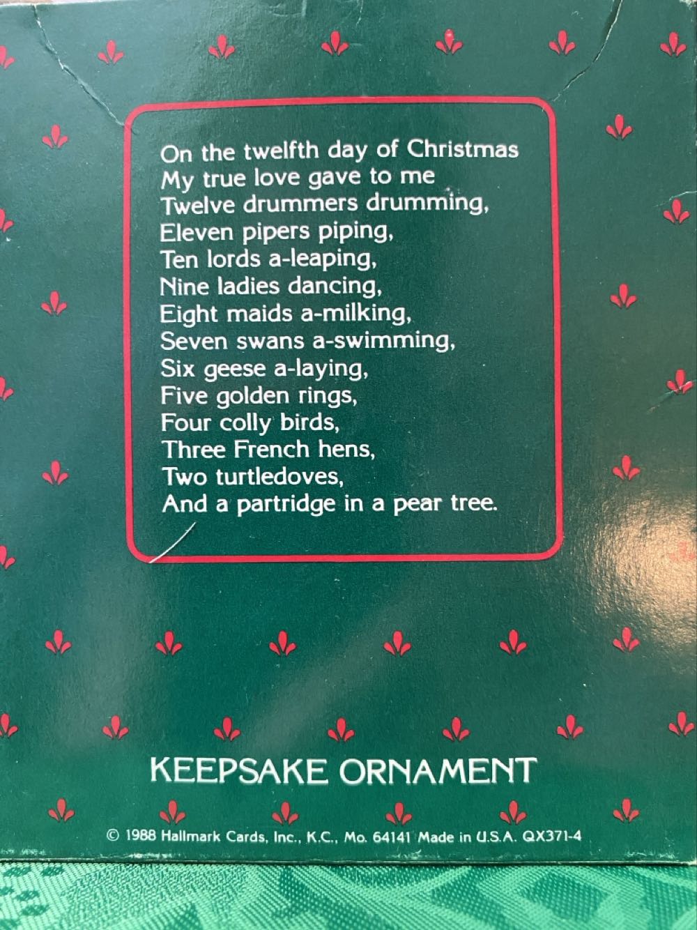 #5 Five Golden Rings - The Twelve Days of Christmas ornament collectible - Main Image 2