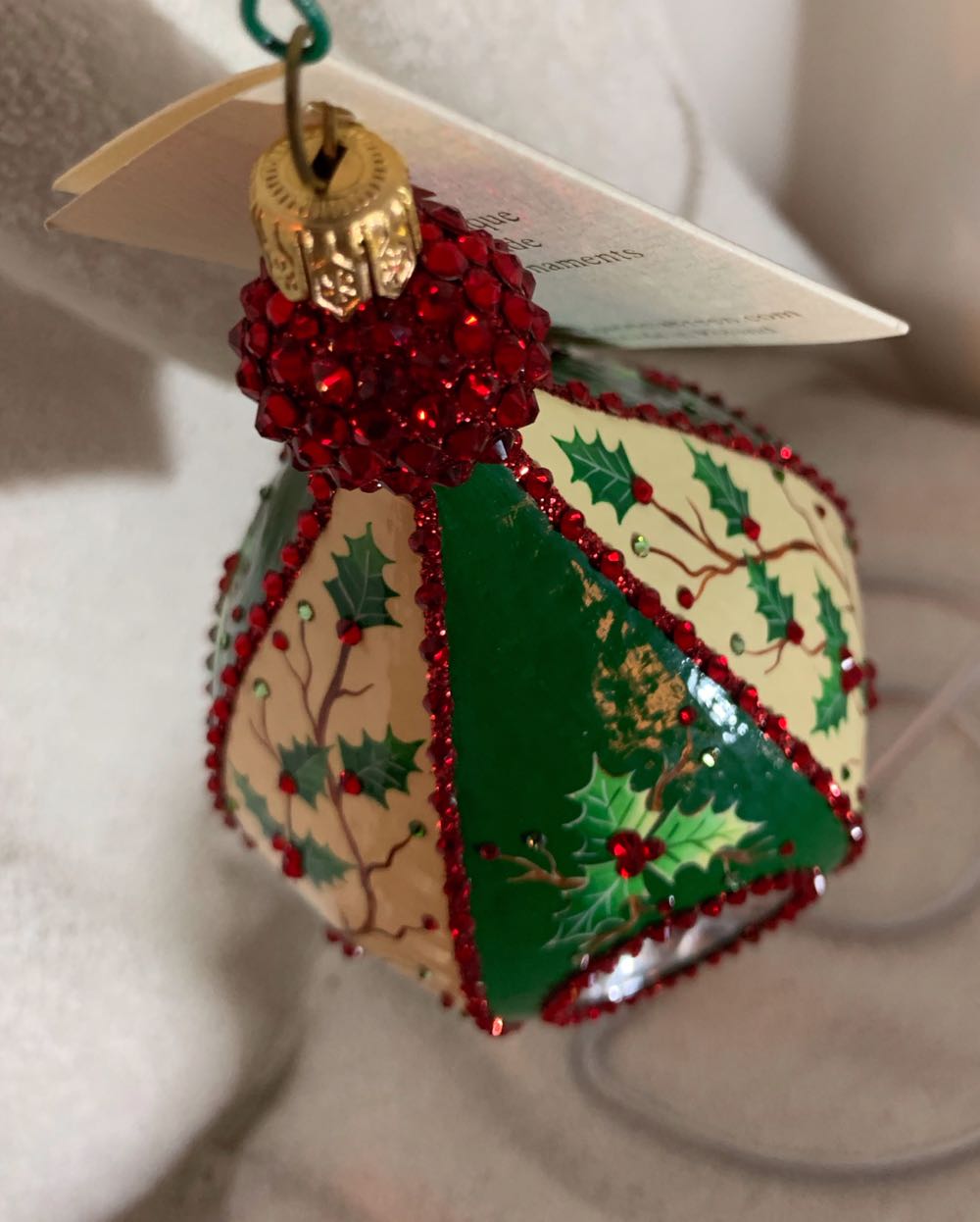 Reflector Thrice, Holly Green Cream - General Line (Christmas Tree Ornament) ornament collectible - Main Image 3