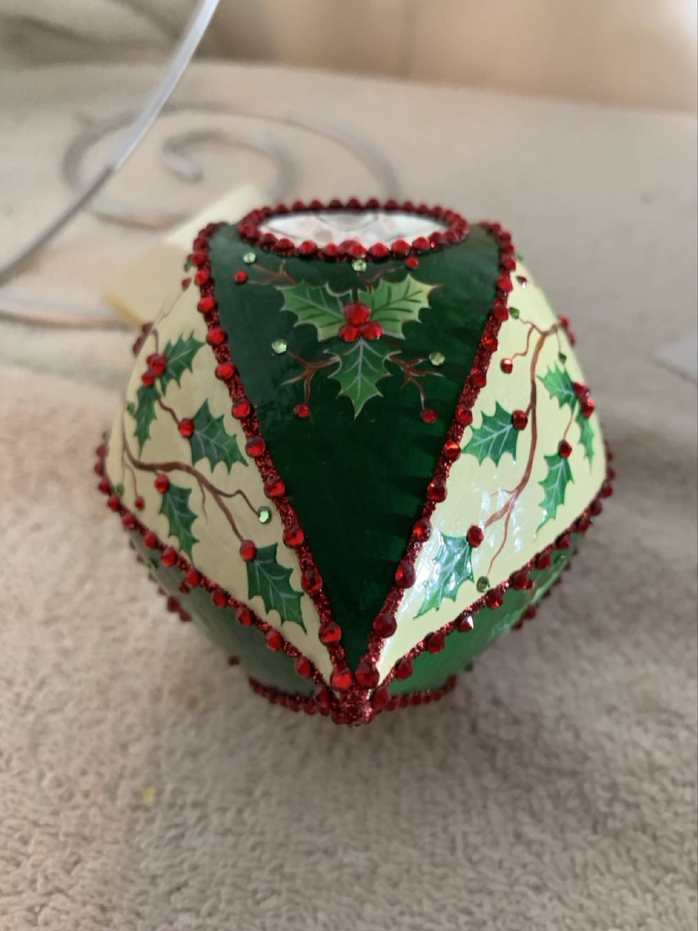 Reflector Thrice, Holly Green Cream - General Line (Christmas Tree Ornament) ornament collectible - Main Image 4