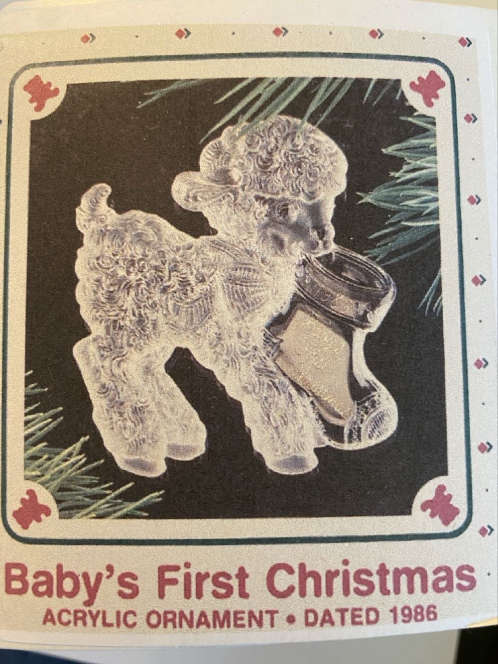 “Z” Glass Red Polka-Dot Ornament