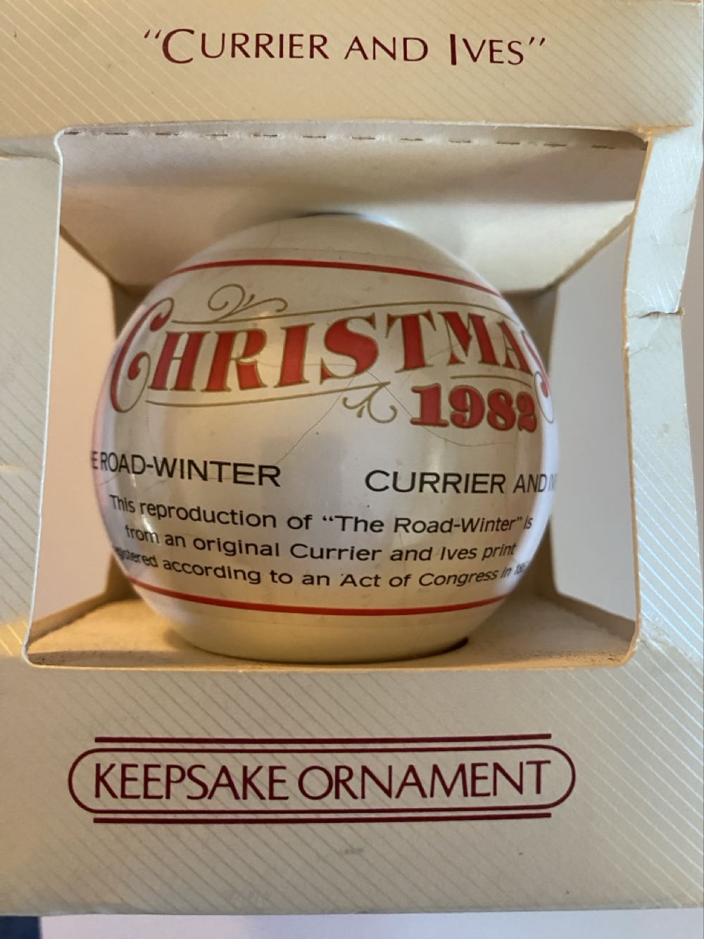 Currier And Ives Road Winter-Sleigh Ride - Currier & Ives ornament collectible - Main Image 2