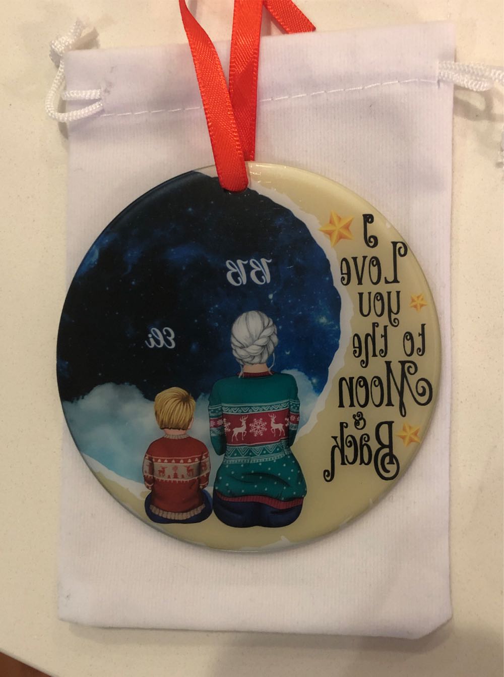 Personalized “Moon And Back” BB  ornament collectible - Main Image 2