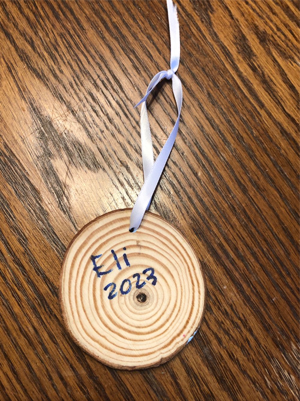 Handmade Wood Snowman 2023  (Handmade By Eli) ornament collectible - Main Image 2