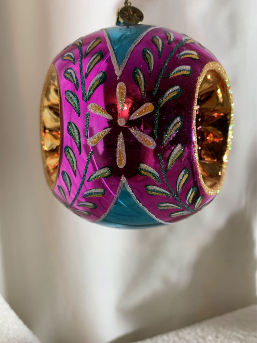 Stardust Memories, Turquoise & Fushia - Fantasia (Christmas Tree Ornament) ornament collectible - Main Image 2