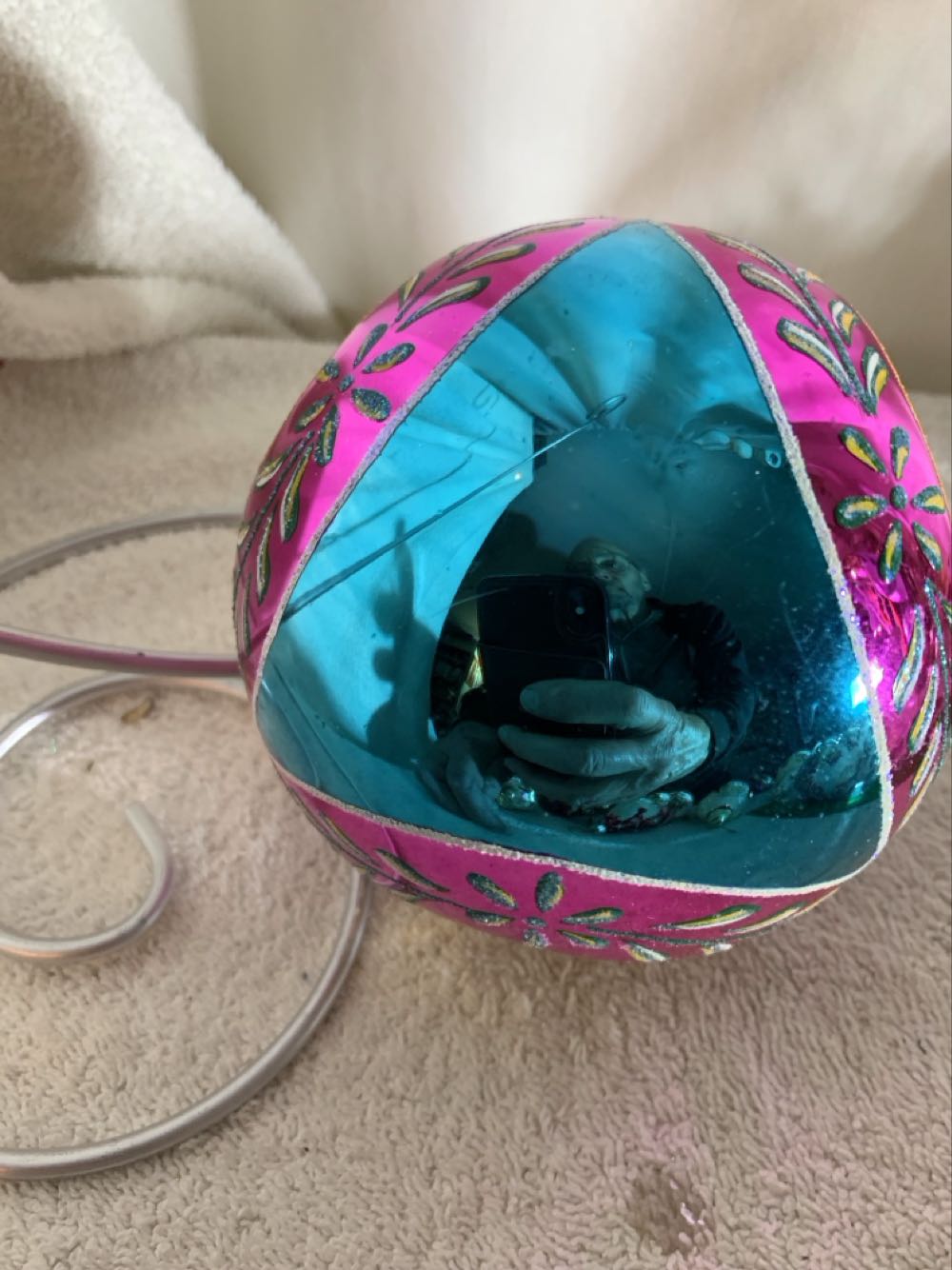 Stardust Memories, Turquoise & Fushia - Fantasia (Christmas Tree Ornament) ornament collectible - Main Image 4