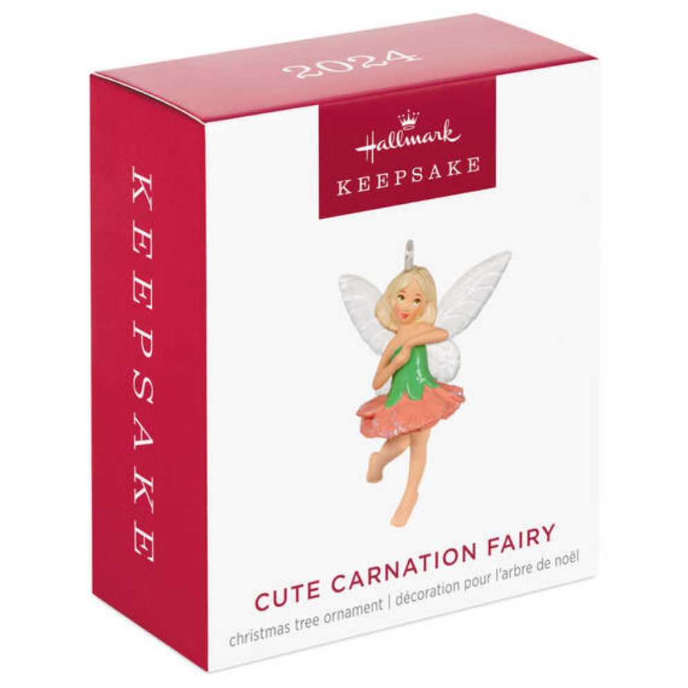 Miniature Fairy 2024 Cute Carnation Fairy - Fairy Messengers Miniature (Keepsake Miniature) ornament collectible [Barcode 661127003307] - Main Image 3