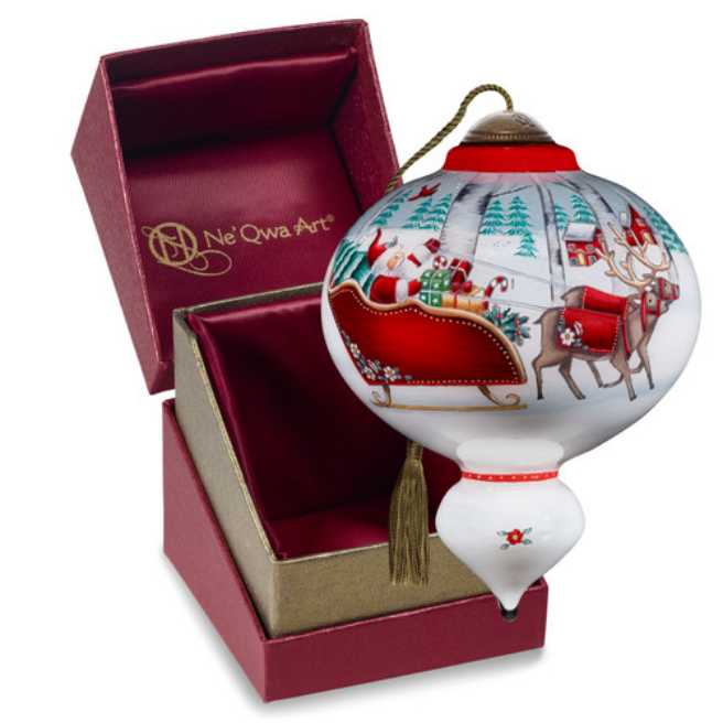 Ne’Qwa Art Through The Woods Santa’s Sleigh & Reindeer)   - Ne’ Qwa Art (Santa) ornament collectible [Barcode 842181131469] - Main Image 2