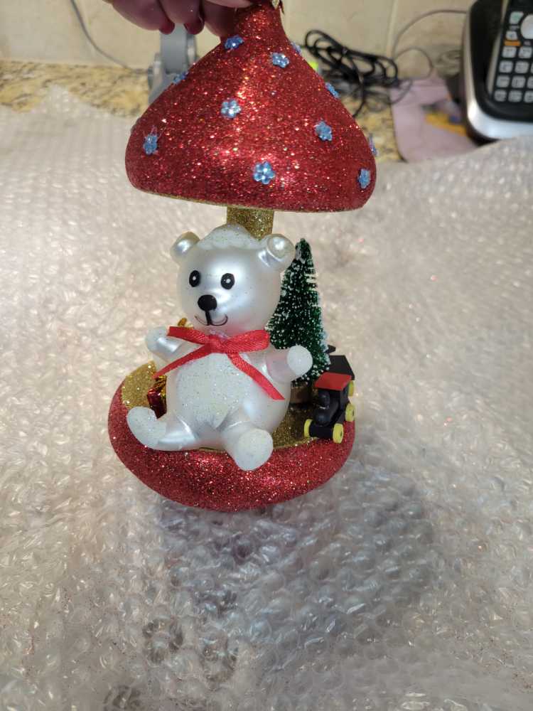 Polar Express Teddy Bear  ornament collectible - Main Image 2