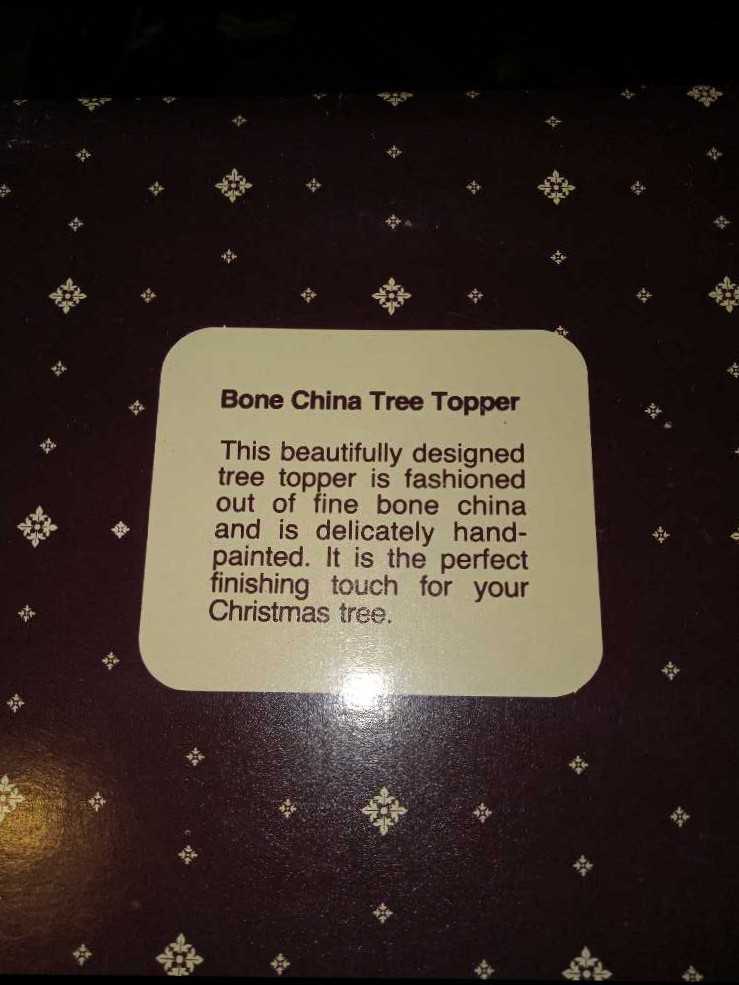 Angel - Bone China Tree Topper - Style No.  2478  (Angel, Tree Topper, Mini) ornament collectible - Main Image 4