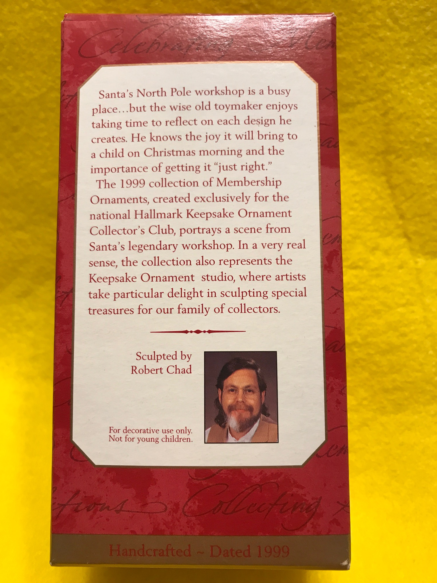 Toymaker Santa Club The Toymaker’s Gift (1999) - Toymaker Santa (Hallmark Club Exclusive) ornament collectible [Barcode 783322758896] - Main Image 2