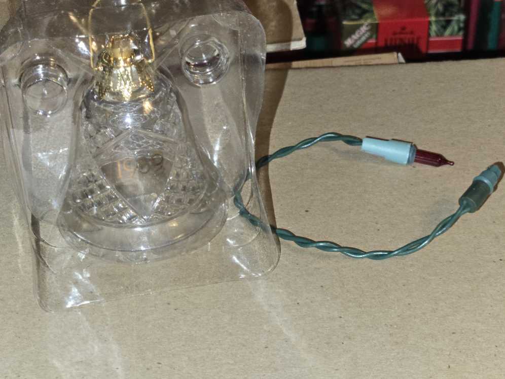 Holiday Bell Lighted Lead Crystal  (Lighted Lead Crystal Bell) ornament collectible - Main Image 4