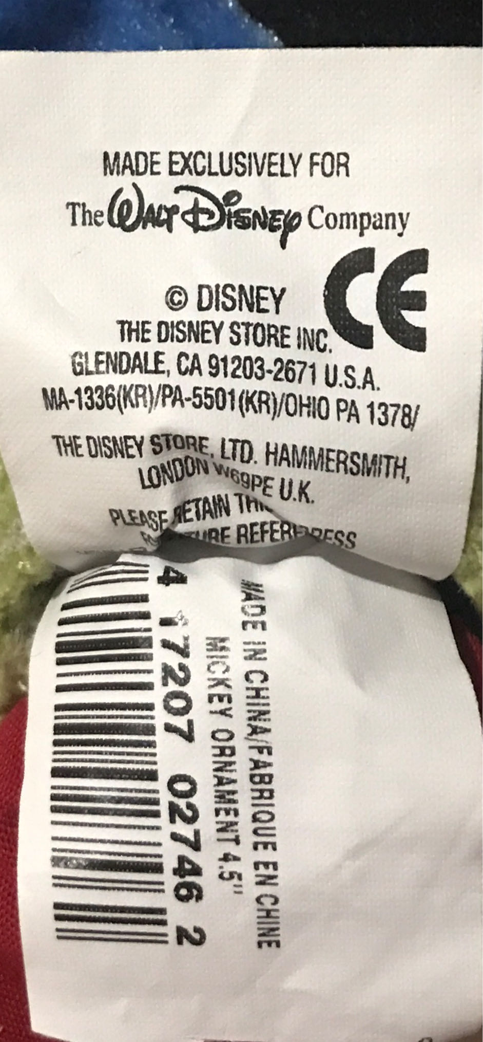 Plush Mickey  ornament collectible - Main Image 4