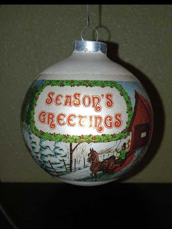 Season’s Greetings  (Skating on Pond) ornament collectible - Main Image 2