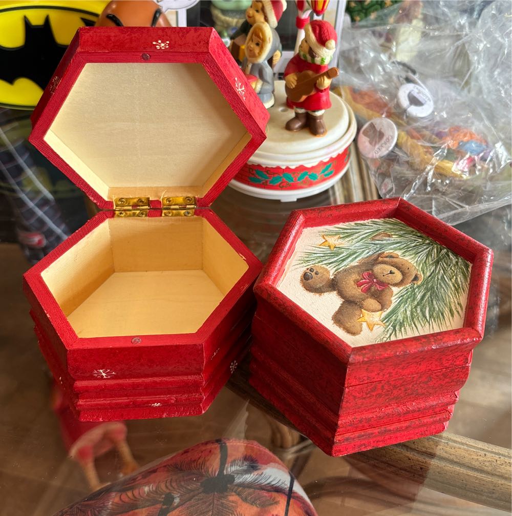 Santa & Teddy Boxes - Handmade (Decor) ornament collectible - Main Image 3