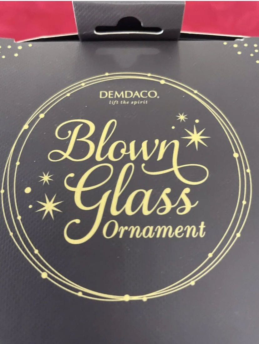 Demdaco Mercantile Collection Mr. Mrs. 1st Christmas Blown Glass Bulb  Ornament  ornament collectible - Main Image 4