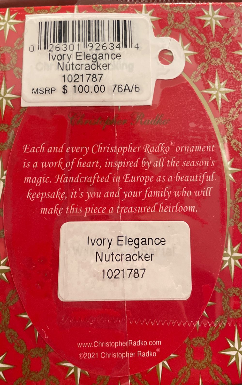 Ivory Elegance Nutcracker  ornament collectible - Main Image 2