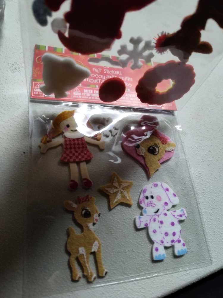Rudolph The Red Nosed Reindeer Felt Stickers  ornament collectible - Main Image 2