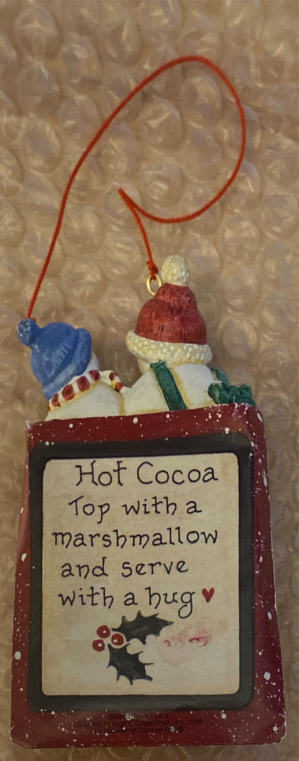 Sandi Gore Evans’ Hot Cocoa Warms Your Tummy - Sandi Gore Evans (Snowman) ornament collectible - Main Image 2