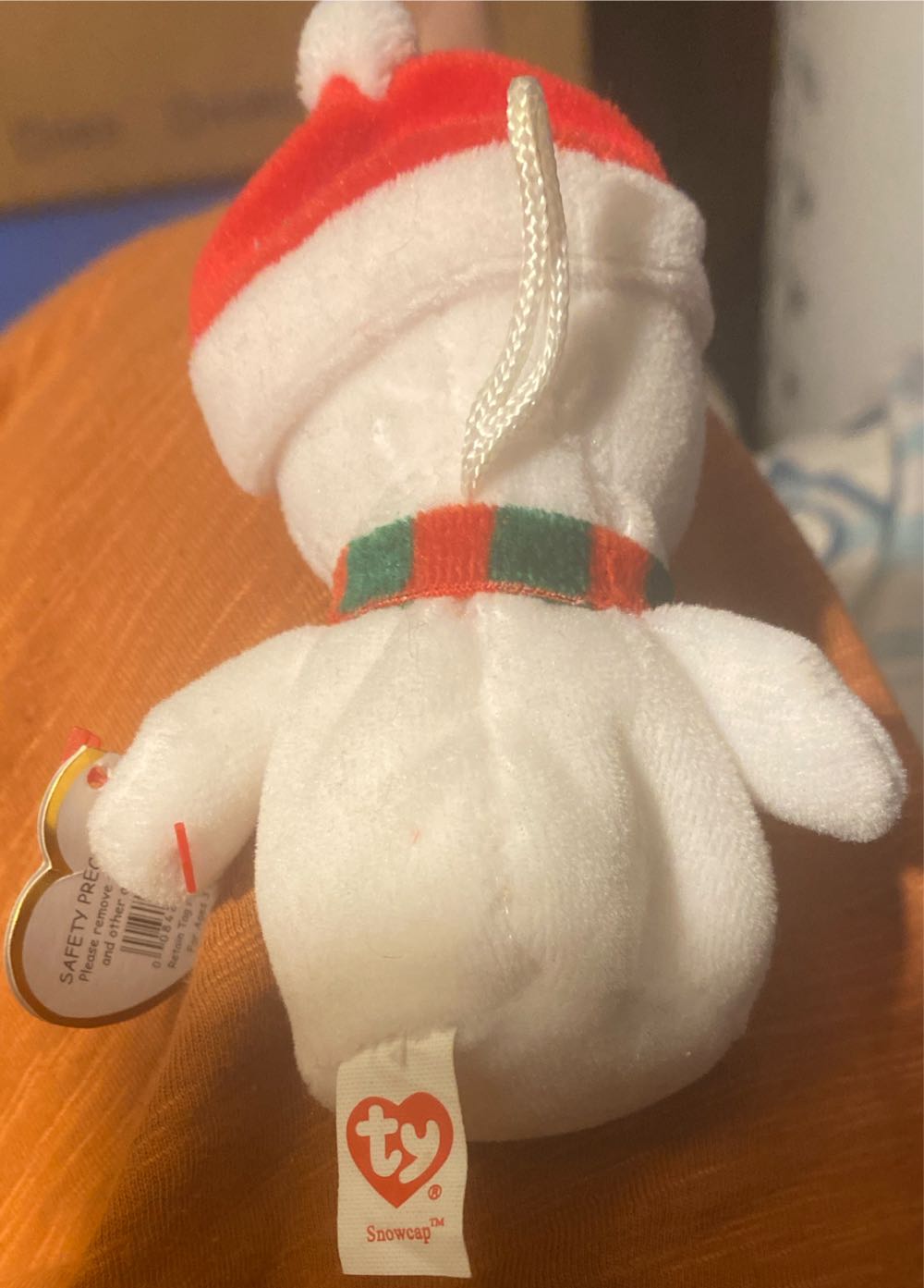 Ty Baby Beanies Snowcap Snowman Plush Ornament - Baby Beanies (Beanie Babies) ornament collectible [Barcode 008421351299] - Main Image 2
