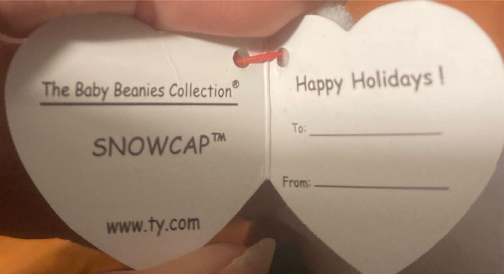 Ty Baby Beanies Snowcap Snowman Plush Ornament - Baby Beanies (Beanie Babies) ornament collectible [Barcode 008421351299] - Main Image 4