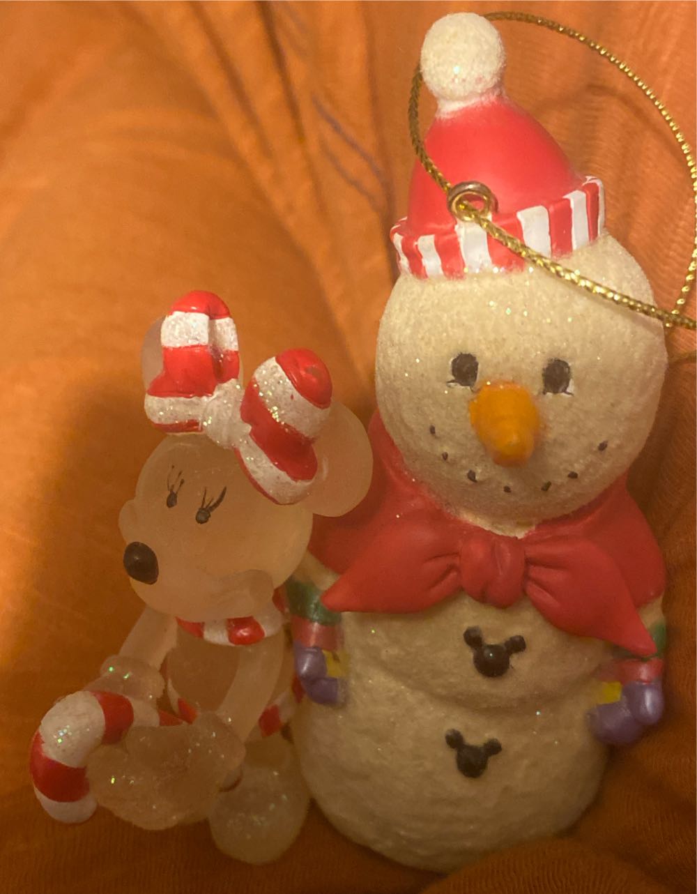 Walt Disney World Minnie Mouse Candy Cane & Snowman  - Minnie Mouse (Walt Disney World) ornament collectible - Main Image 4