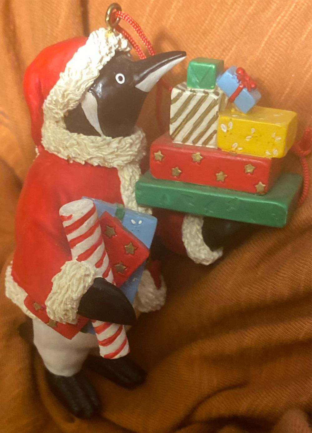 Stouffer Santa Penguin With Gifts Ornament - Stouffer (Penguin) ornament collectible - Main Image 3