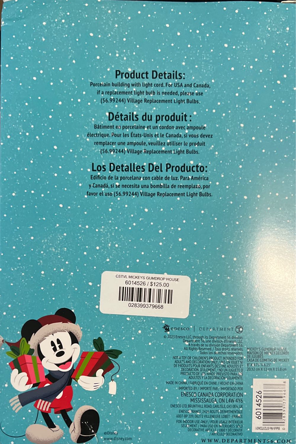 Disney Mickey’s Gum Drop House - Mickey’s Merry Christmas Village (6014526) ornament collectible [Barcode 028399379668] - Main Image 2