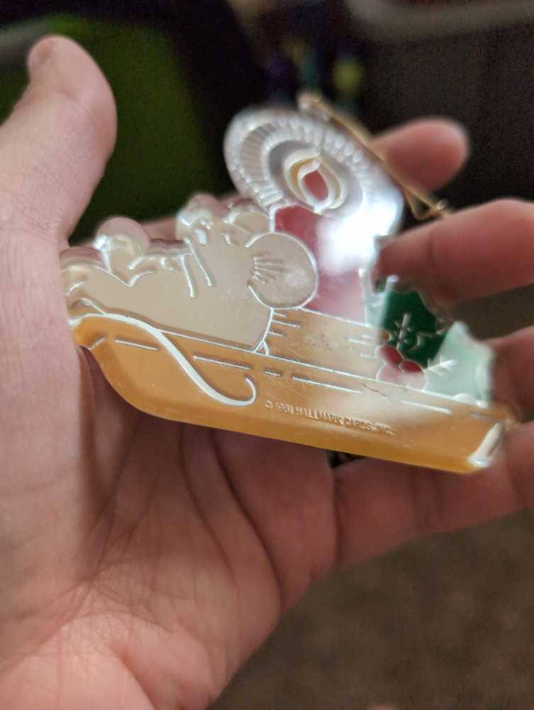 Mouse On Candle Tree Trimmer 1981  ornament collectible - Main Image 2