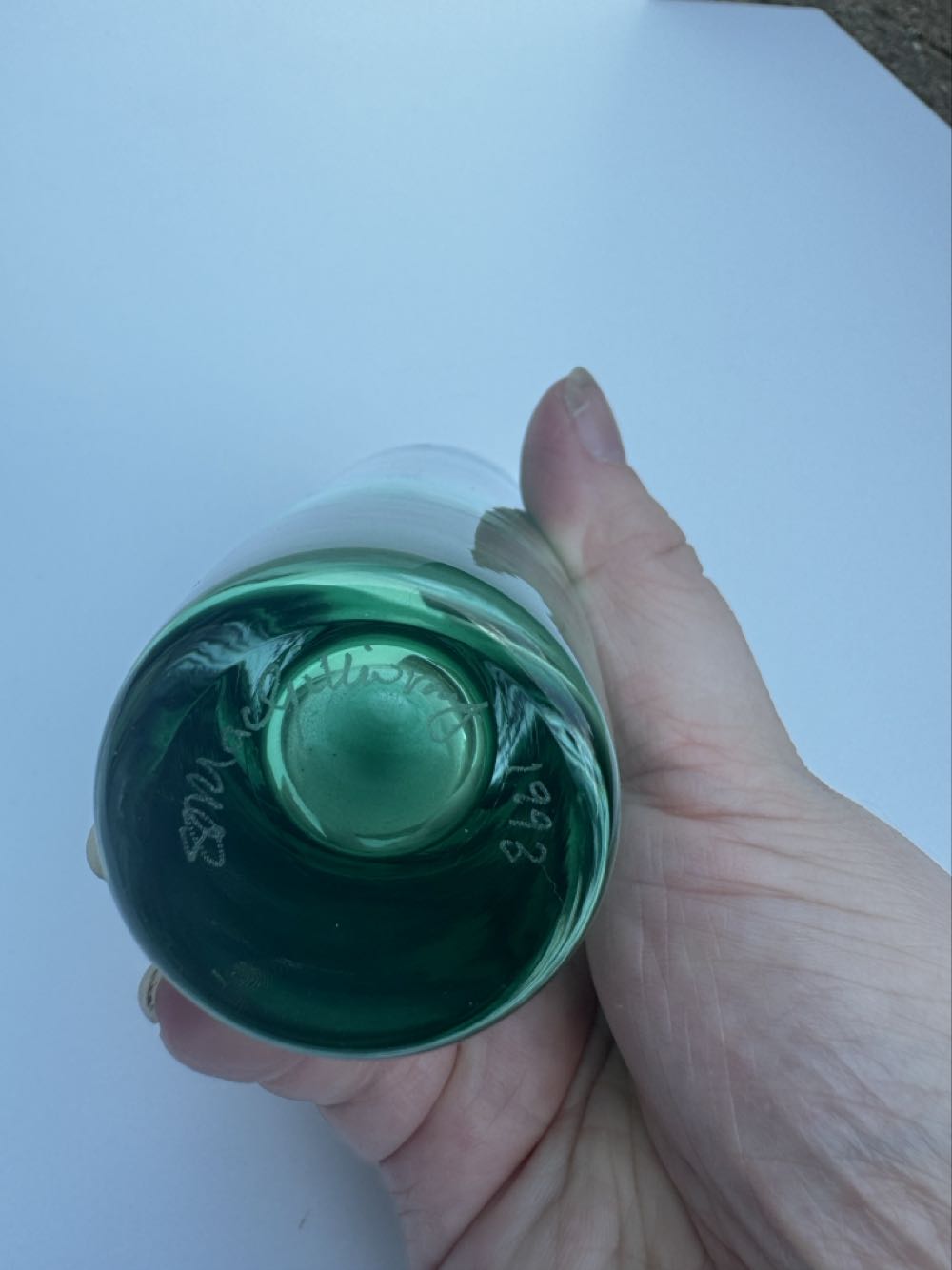 Sue Macgillivray Green Black Swirl Bud Vase   ornament collectible - Main Image 4