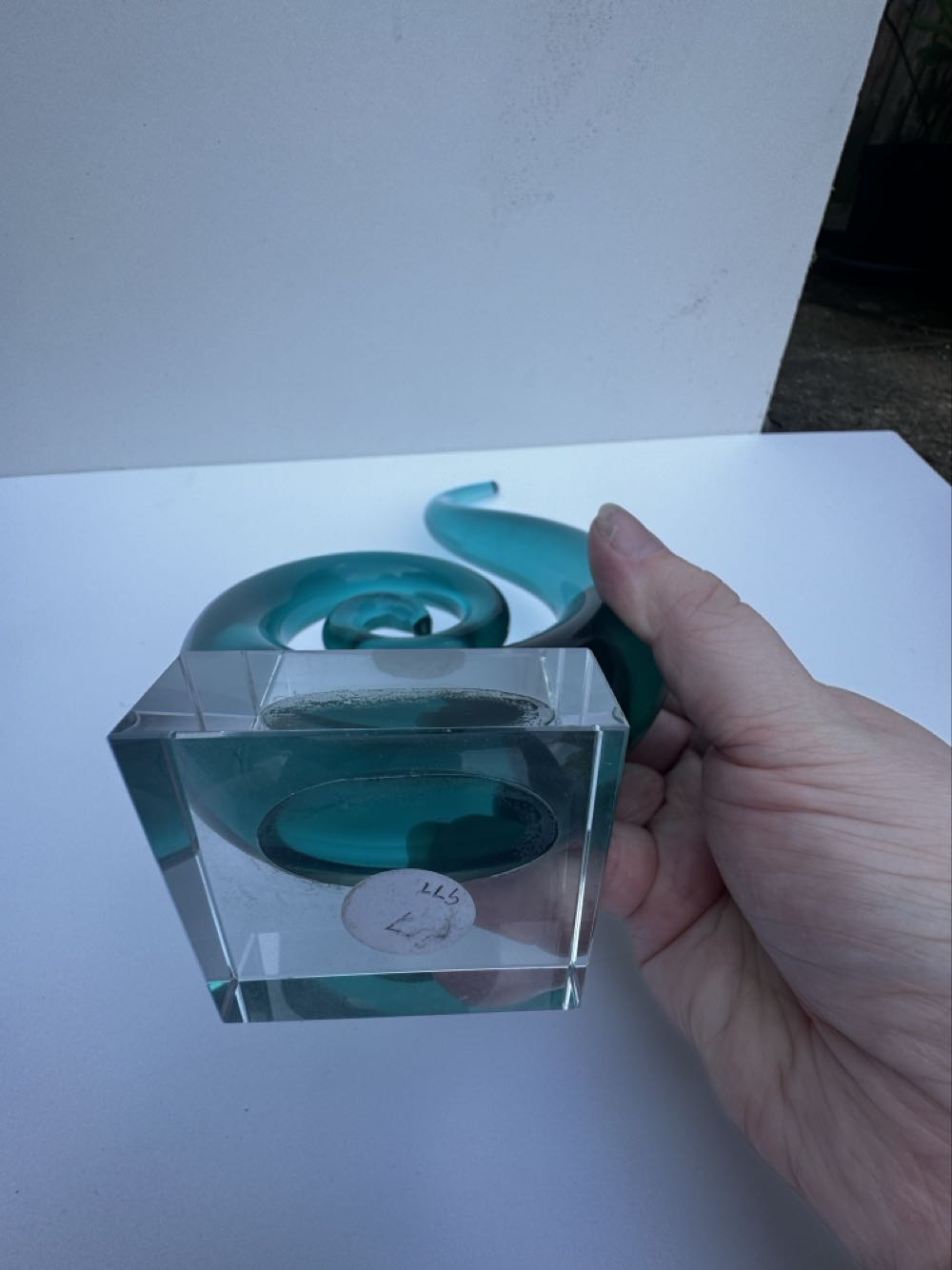 Blue Swirl Glass Stand   ornament collectible - Main Image 4