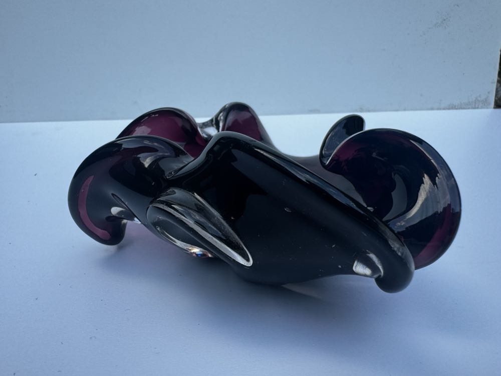 Deep Purple Curly Ashtray Dish  ornament collectible - Main Image 3