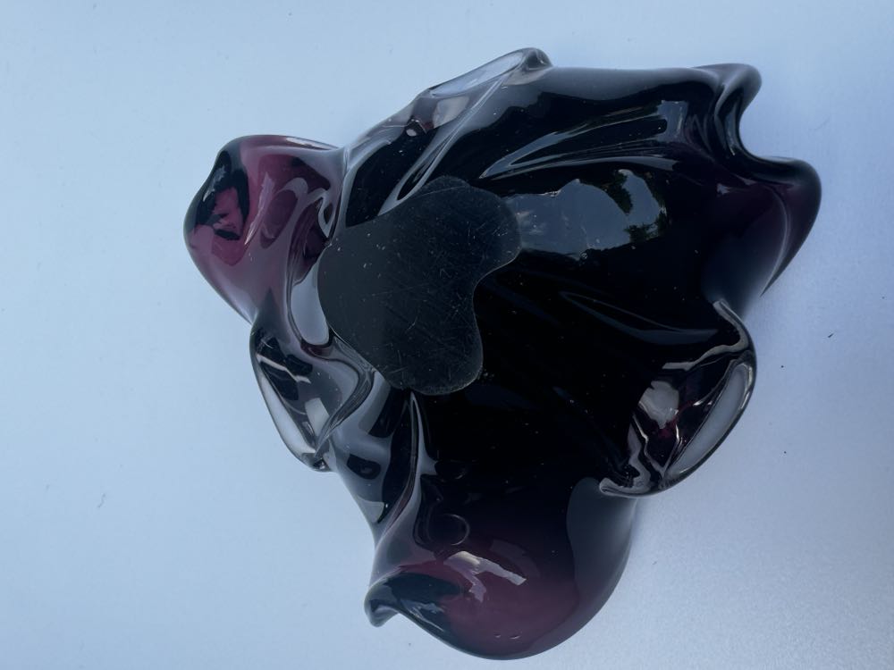 Deep Purple Curly Ashtray Dish  ornament collectible - Main Image 4
