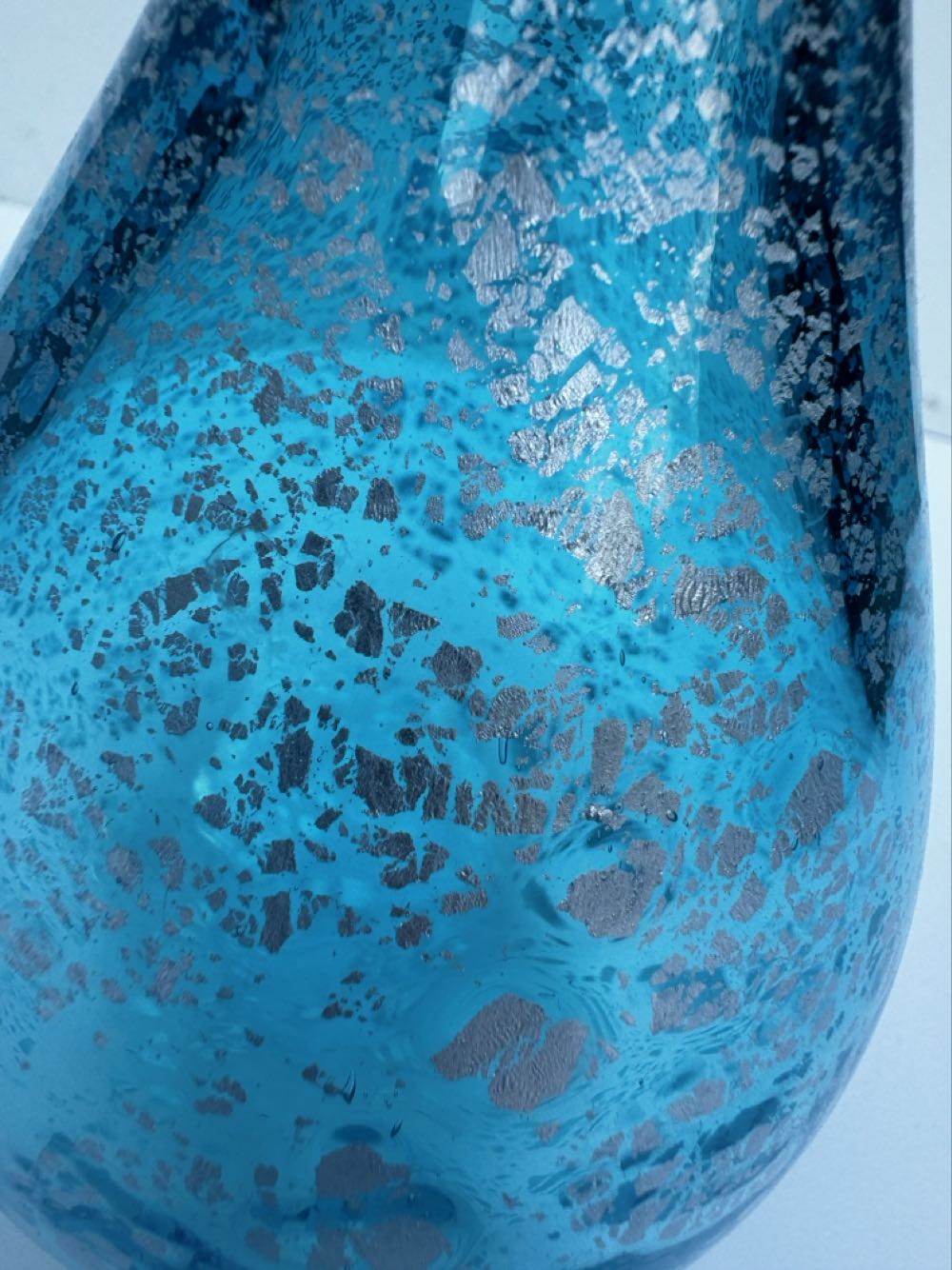 Adam Aaronson Blue Silver Leaf Vase   ornament collectible - Main Image 2