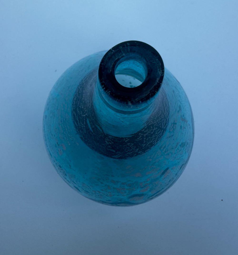 Adam Aaronson Blue Silver Leaf Vase   ornament collectible - Main Image 3