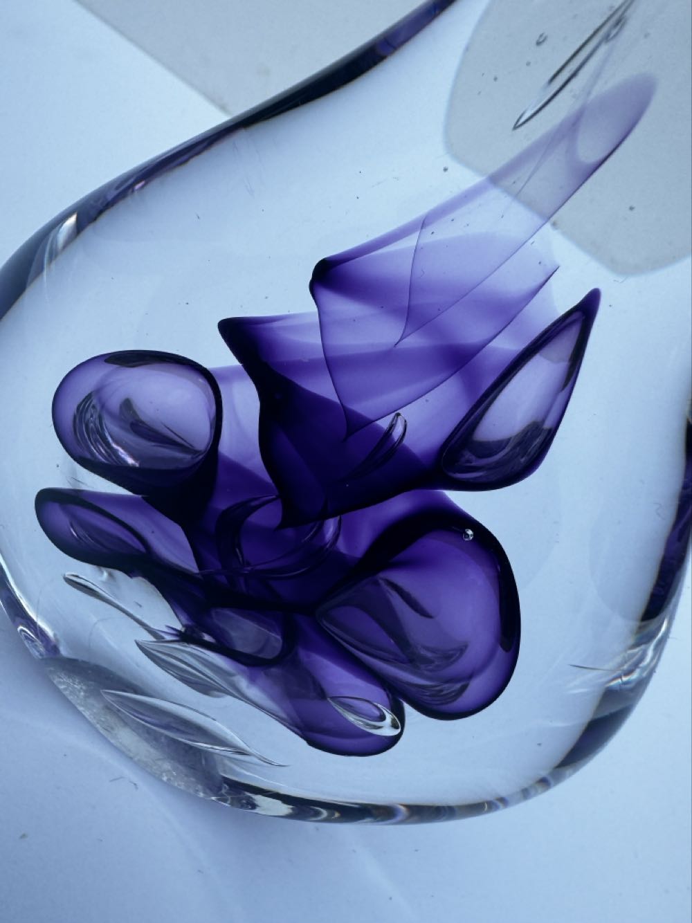 Purple Glass Teardrop  ornament collectible - Main Image 2