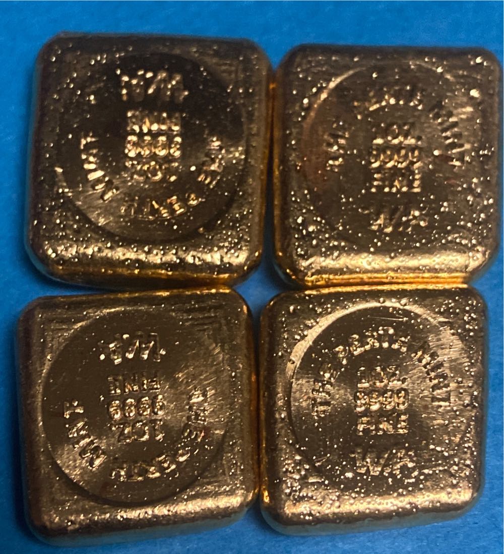 4x1oz Cast Gold Bars  ornament collectible - Main Image 2