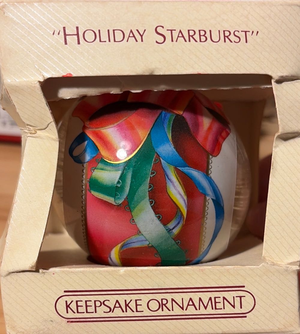 Holiday Starburst - Glass Ball Ornament (Starburst, Tinsel, Ribbons, Bows) ornament collectible - Main Image 3