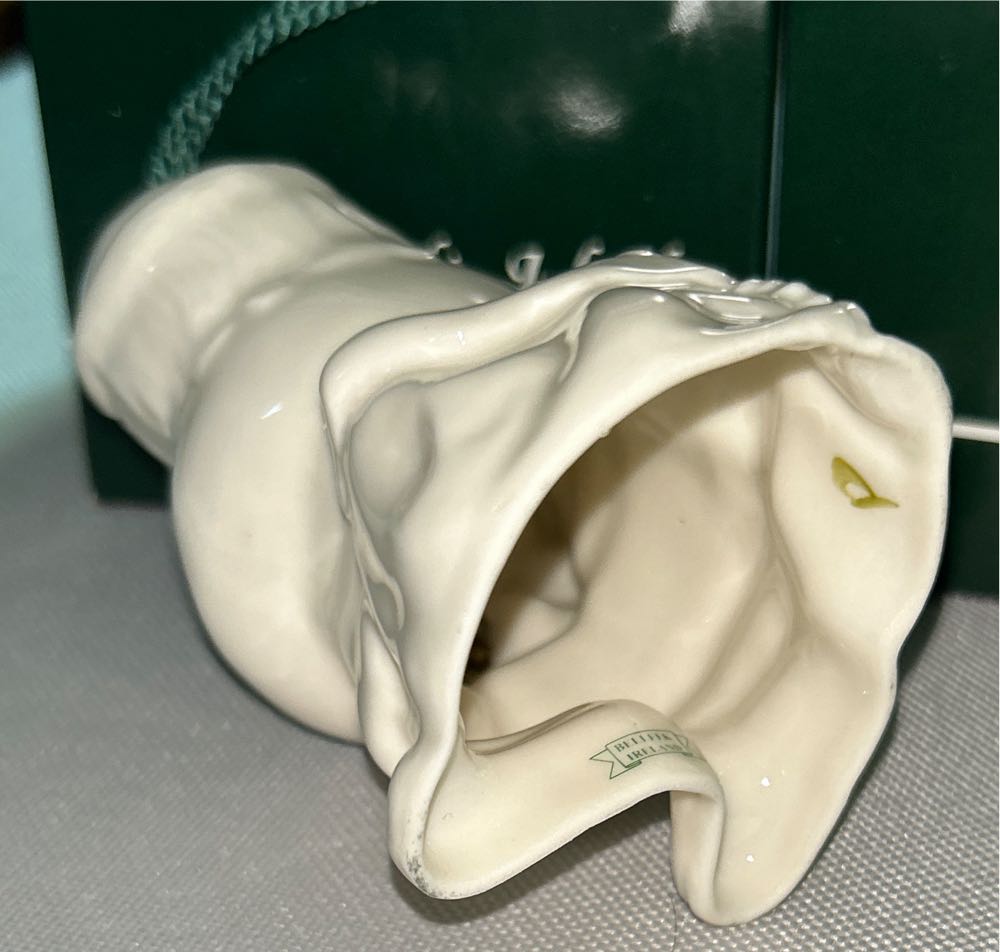 Belleek Santa Bearing Gifts Christmas Bell  ornament collectible [Barcode 766943023390] - Main Image 2