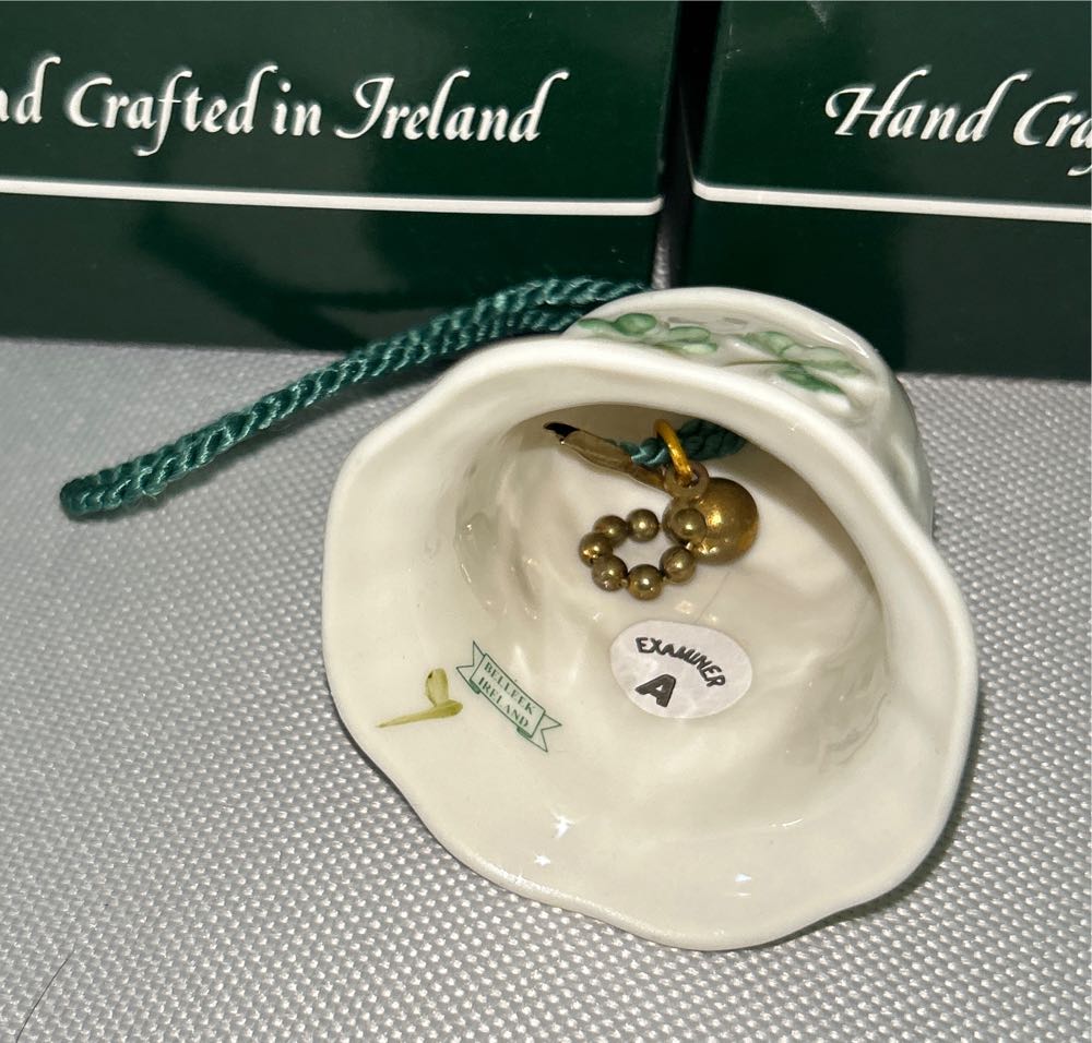 Belleek Star/Candel Bell  ornament collectible - Main Image 2