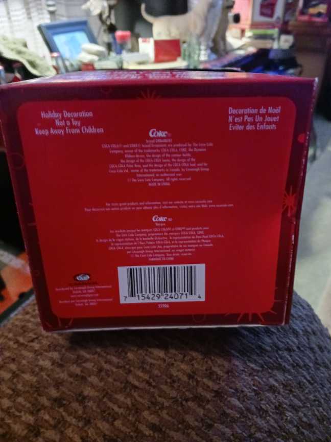 Coca-Cola Ornament Holiday Radiance Polar Bear On Snowboard W/Coke Bottle  - Coca-Cola Ornament Holiday Radiance (Coca-Cola Ornament) ornament collectible - Main Image 4