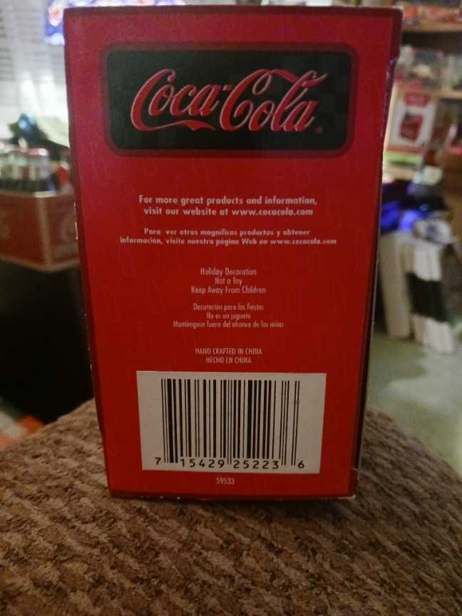 Coca-Cola Ornament Polar Bear Holding Air Gun Foot On Tire Pit Crew Series  - Coca-Cola Ornament Polar Bear Pit Crew Series (Coca-Cola Ornament) ornament collectible - Main Image 4