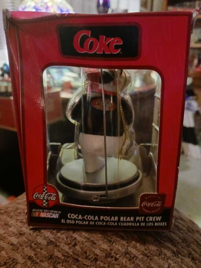 Coca-Cola Ornament Polar Bear Holding Gas Container Pit Crew Series - Coca-Cola Ornament Polar Bear Pit Crew Series (Coca-Cola Ornament) ornament collectible - Main Image 2