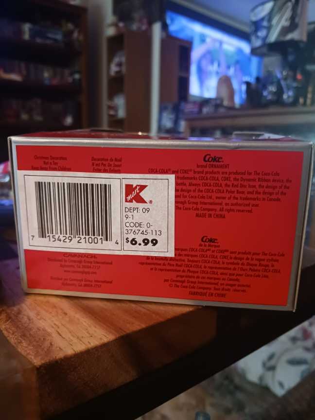 Coca-Cola Ornament Trim A Tree Polar Bear W/Bottle Cap On Head On Sled W/Lg. Bottle Of Coke - Trim A Tree Collection (Coca-Cola Ornament) ornament collectible - Main Image 2