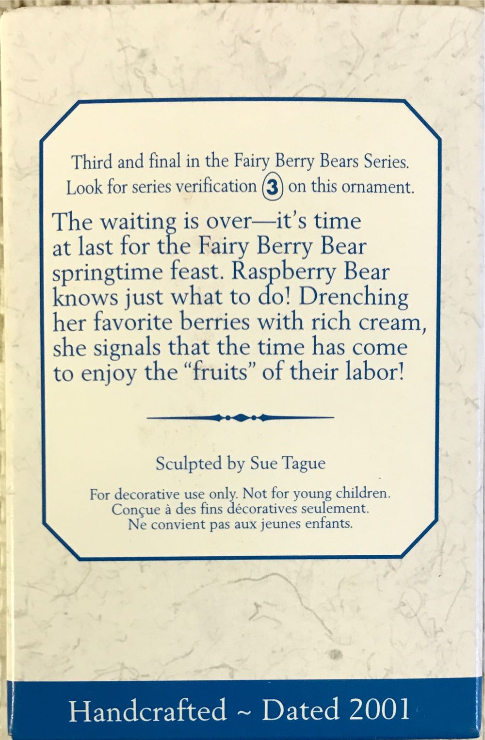 Easter Collection Fairy Berry Bears #3 & Final Raspberry - Fairy Berry Bears (Fairy) ornament collectible [Barcode 015012580600] - Main Image 2