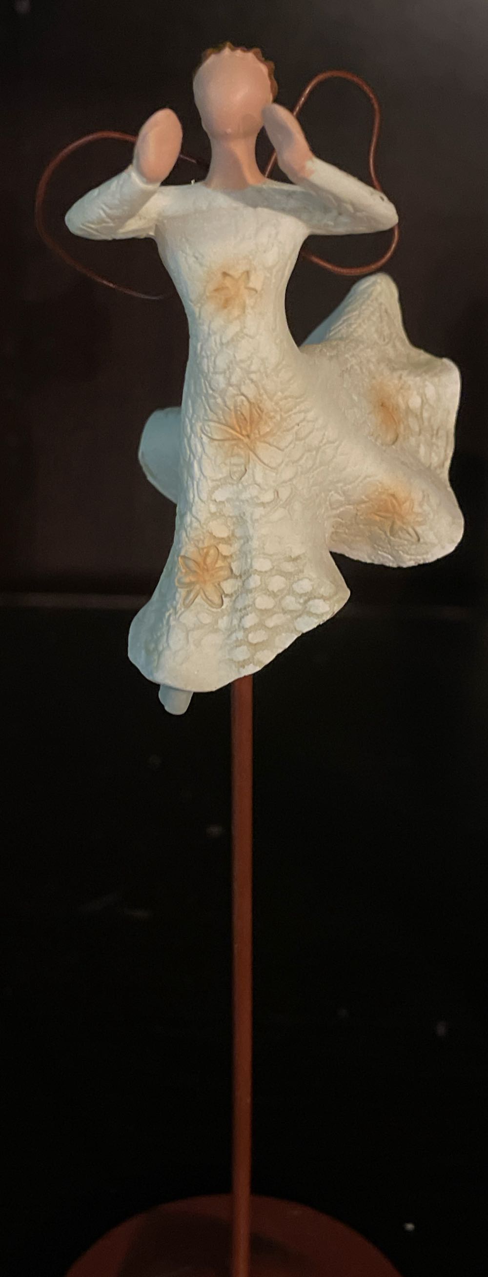 Santa In Sleigh With Brass Reindeer