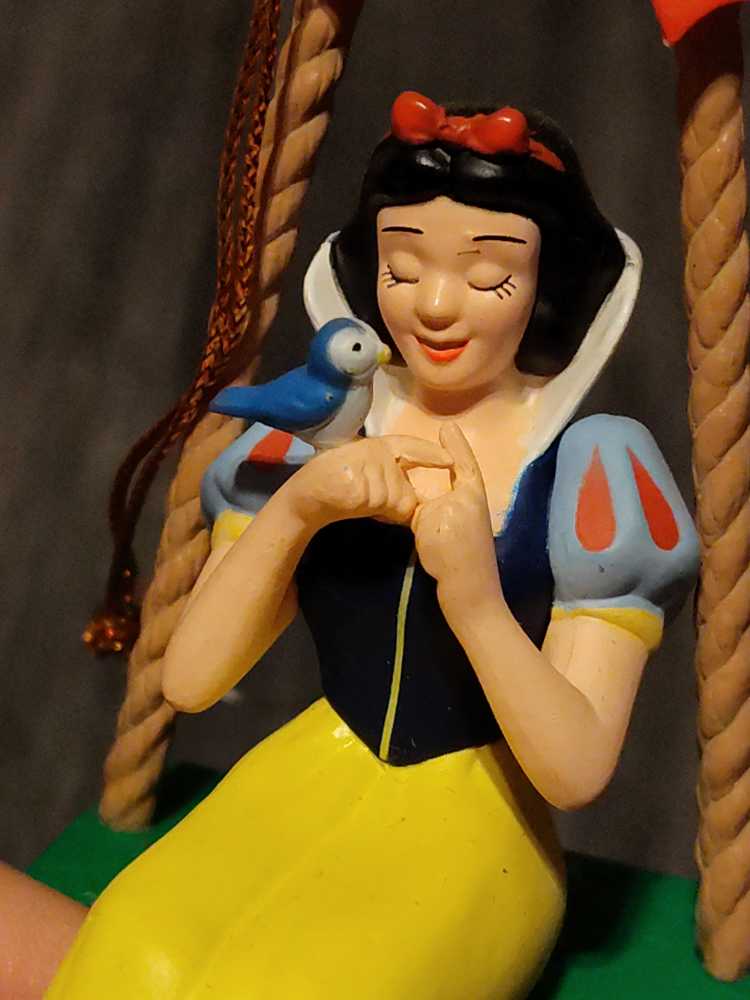 Snow White Swinging With Birds   ornament collectible - Main Image 2