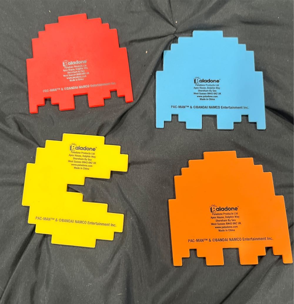 Pac-Man and Ghosts Rubber Display Coasters Collectible Video Game Icon LICENSED - Pac Man (Video Games) ornament collectible - Main Image 2