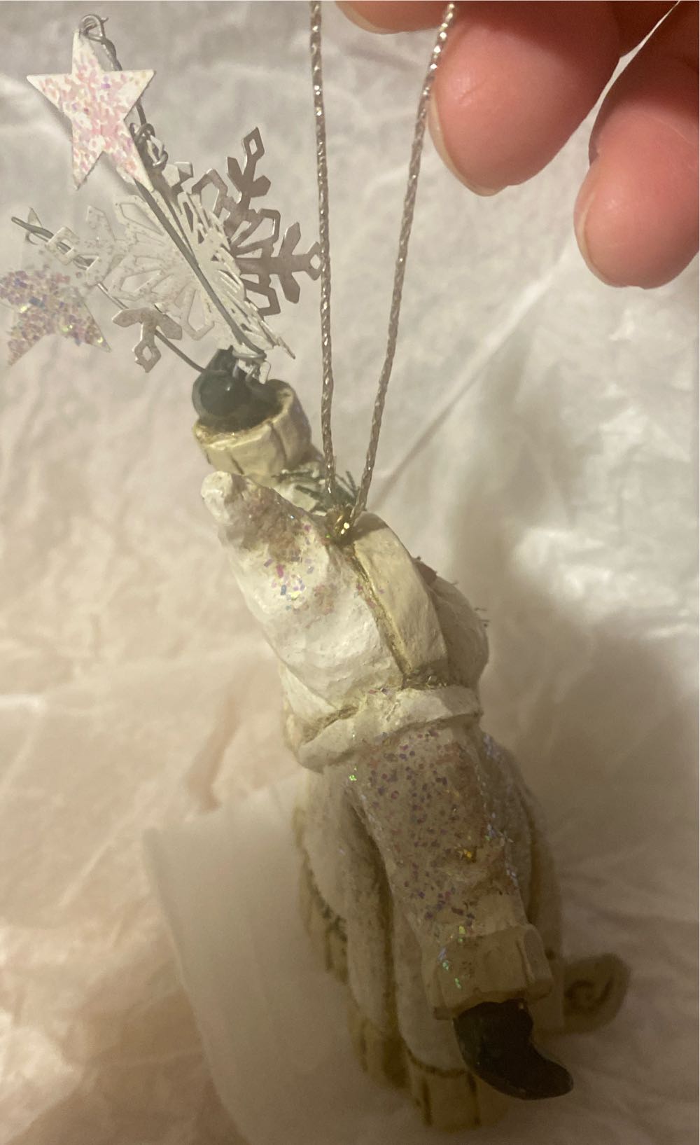 Pam Schifferl Midwest Cannon Falls Winter White Santa Ornament - P. Schifferl (Midwest Of Cannon Falls) ornament collectible - Main Image 4