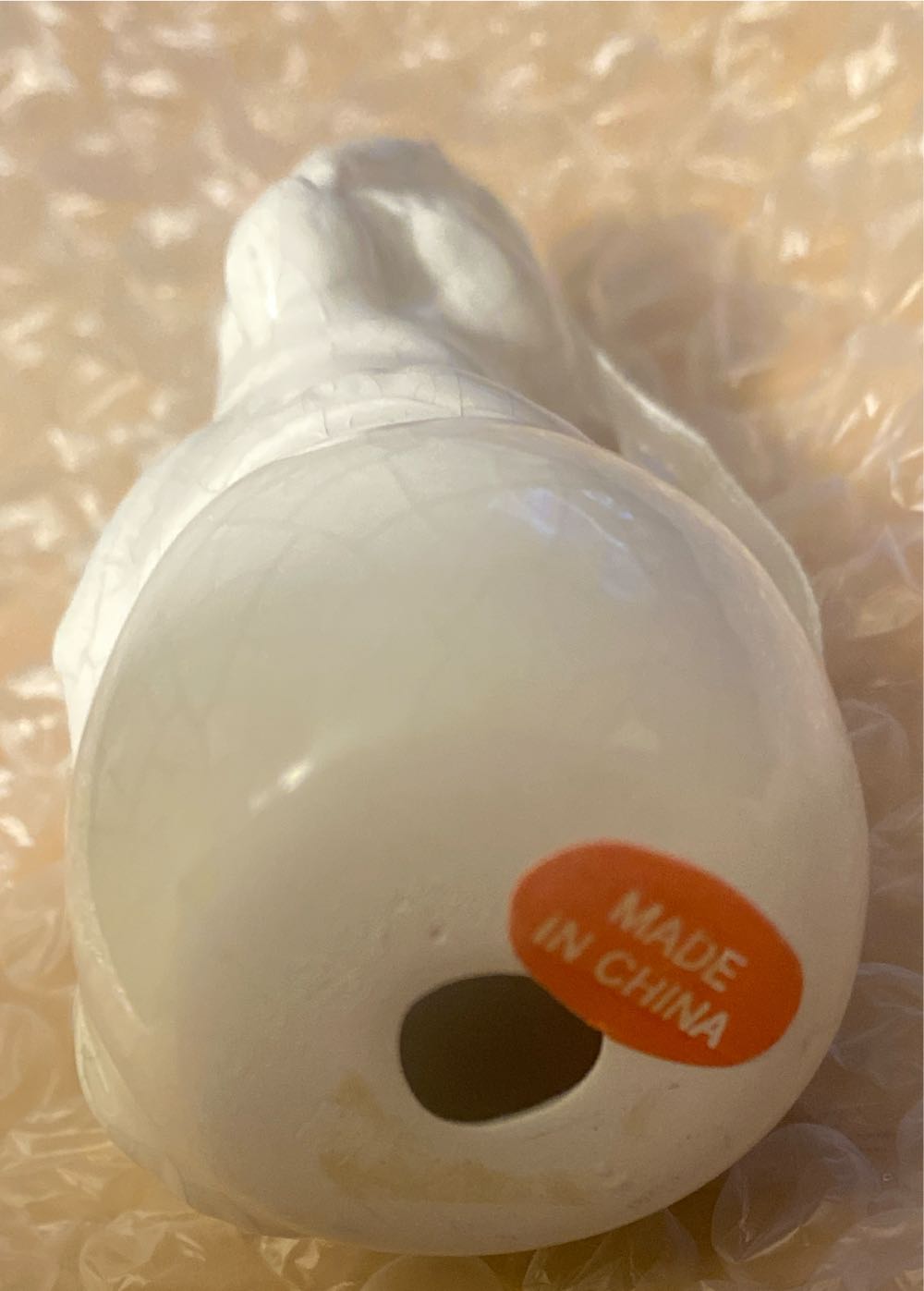 White Crackled Porcelain Snowman Ornament - Snowman (Snowman) ornament collectible - Main Image 4