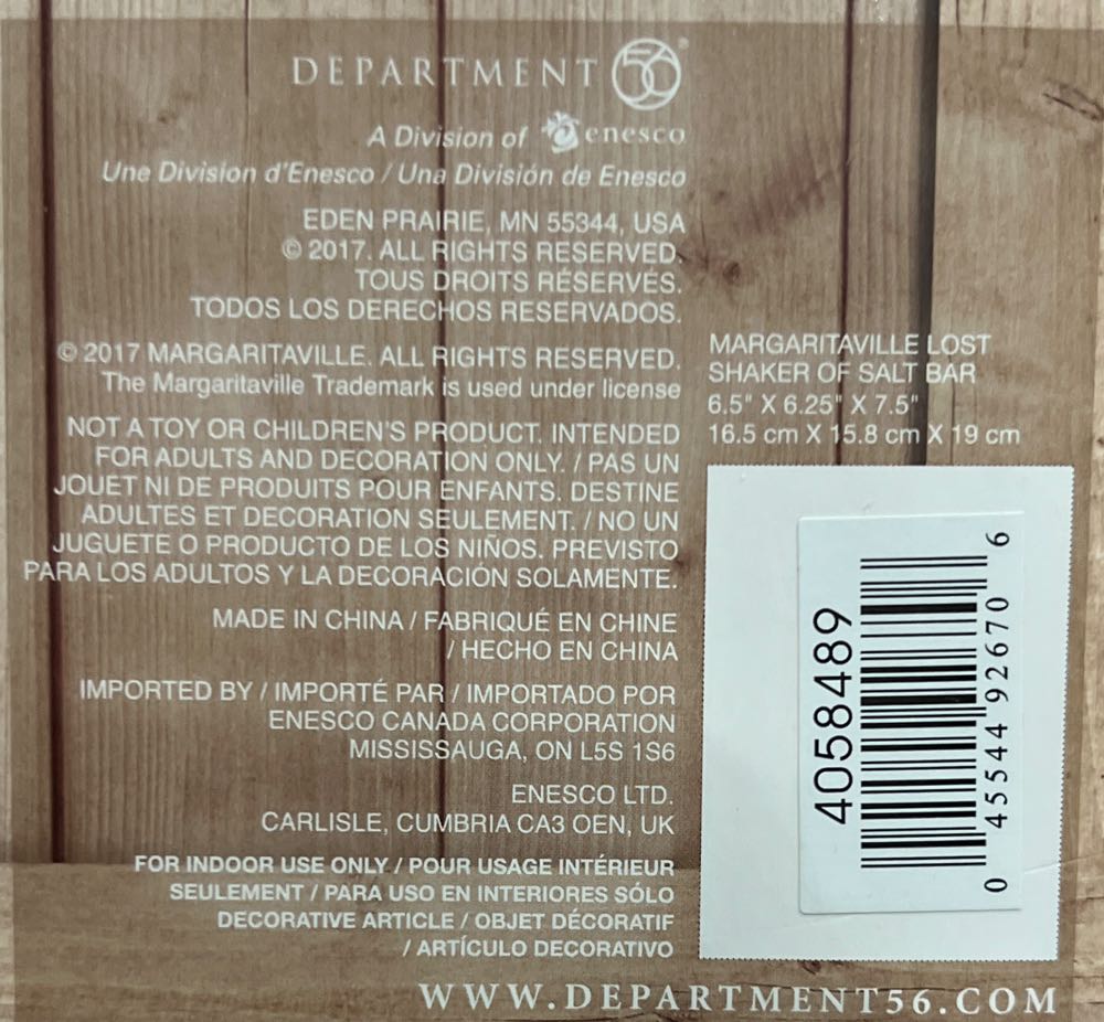 Margaritaville Lost Shaker Of Salt Bar - 4058489 - Margaritaville Village (4058489) ornament collectible [Barcode 045544926706] - Main Image 2